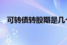 可转债转股期是几个月 可转债转股期多久