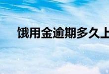 饿用金逾期多久上征信 饿用金查征信吗