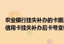 农业银行挂失补办的卡跟原来的卡号一样吗（重庆农商银行信用卡挂失补办后卡号变吗？）