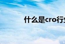 什么是cro行业（什么是CRO）