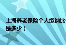 上海养老保险个人缴纳比例是多少（上海养老保险缴费比例是多少）