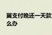 翼支付晚还一天款上征信吗 翼支付还不起怎么办