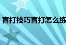 盲打技巧盲打怎么练（怎么做盲打指法练习）