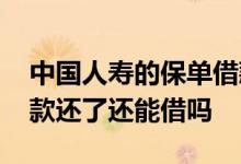中国人寿的保单借款能借吗 中国人寿保单借款还了还能借吗
