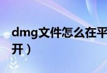 dmg文件怎么在平板打开（dmg文件怎么打开）