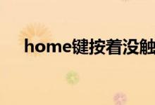 home键按着没触感（home键是哪个）