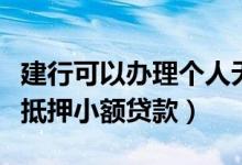建行可以办理个人无抵押信用贷款吗（建行无抵押小额贷款）