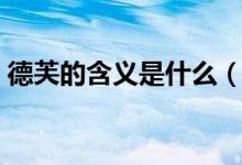 德芙的含义是什么（德芙的含义是什么意思）