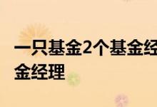一只基金2个基金经理管理 一只基金有几个基金经理