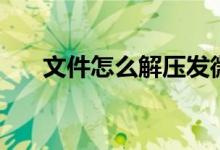 文件怎么解压发微信（文件怎么解压）