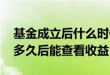 基金成立后什么时候可以查看收益 基金成立多久后能查看收益