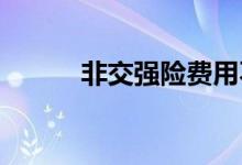 非交强险费用不得向交强险分摊