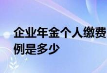 企业年金个人缴费比例多少 企业年金缴费比例是多少