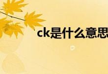 ck是什么意思（ck是什么意思）