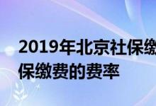 2019年北京社保缴费的费率是多少，北京社保缴费的费率