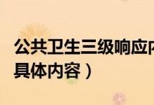 公共卫生三级响应内容（公共卫生二级响应的具体内容）