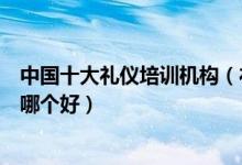 中国十大礼仪培训机构（礼仪培训学校排名礼仪师培训机构哪个好）