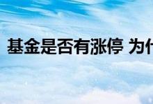 基金是否有涨停 为什么基金涨停幅度不一样