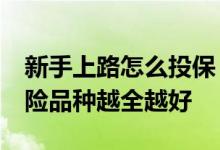 新手上路怎么投保？&#32;新车投保车险品种越全越好