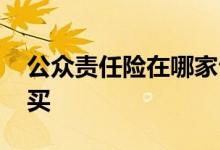 公众责任险在哪家公司买 公众责任险在哪里买