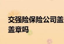交强险保险公司盖章 交强险标志要保险公司盖章吗
