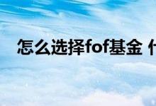 怎么选择fof基金 什么时候可以买fof基金