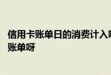 信用卡账单日的消费计入哪个月 信用卡账单日消费如何计入账单呀