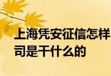 上海凭安征信怎样 上海凭安征信服务有限公司是干什么的