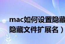 mac如何设置隐藏文件扩展名（怎样显示和隐藏文件扩展名）