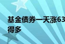 基金债券一天涨63% 债券型基金什么时候涨得多