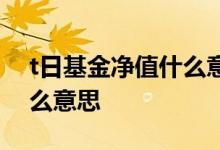 t日基金净值什么意思 t日基金份额净值是什么意思