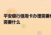 平安银行信用卡办理需要什么条件 平安贷贷商务卡个人申请需要什么