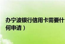 办宁波银行信用卡需要什么条件（宁波银行信用卡附属卡如何申请）