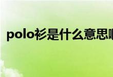 polo衫是什么意思啊（polo衫是什么意思）