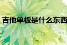 吉他单板是什么东西（吉他单板是什么意思）