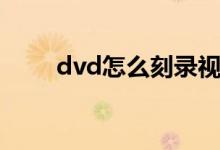 dvd怎么刻录视频（dvd怎么刻录）