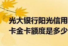 光大银行阳光信用卡金卡 请问光大阳光信用卡金卡额度是多少