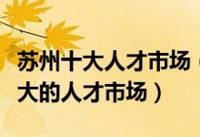 苏州十大人才市场（苏州人才招聘市场苏州最大的人才市场）
