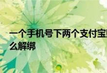 一个手机号下两个支付宝账户解绑 一个手机号2个支付宝怎么解绑