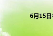 6月15日午间涨停分析
