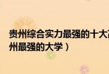 贵州综合实力最强的十大高校（贵州十大最牛大学排行榜贵州最强的大学）