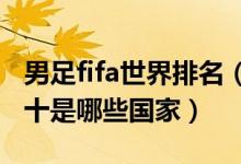 男足fifa世界排名（FIFA男足最新世界排名前十是哪些国家）