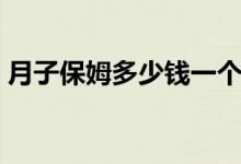 月子保姆多少钱一个月（金牌月嫂价格贵吗）