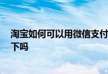 淘宝如何可以用微信支付 淘宝如何用微信支付 可以介绍一下吗