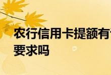 农行信用卡提额有讲究吗 农行信用卡提额有要求吗