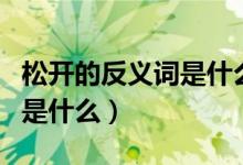 松开的反义词是什么标准答案（松开的反义词是什么）