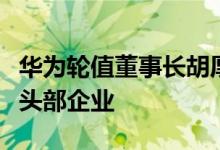 华为轮值董事长胡厚崑：华为军团聚焦各行业头部企业