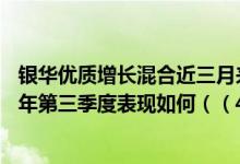 银华优质增长混合近三月来在同类基金中排434名基金2021年第三季度表现如何（（4月15日））