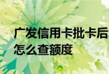 广发信用卡批卡后怎么查询额度 广发批卡后怎么查额度
