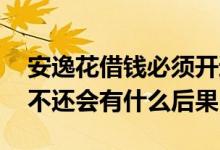 安逸花借钱必须开通逸骊会员吗 安逸花借钱不还会有什么后果